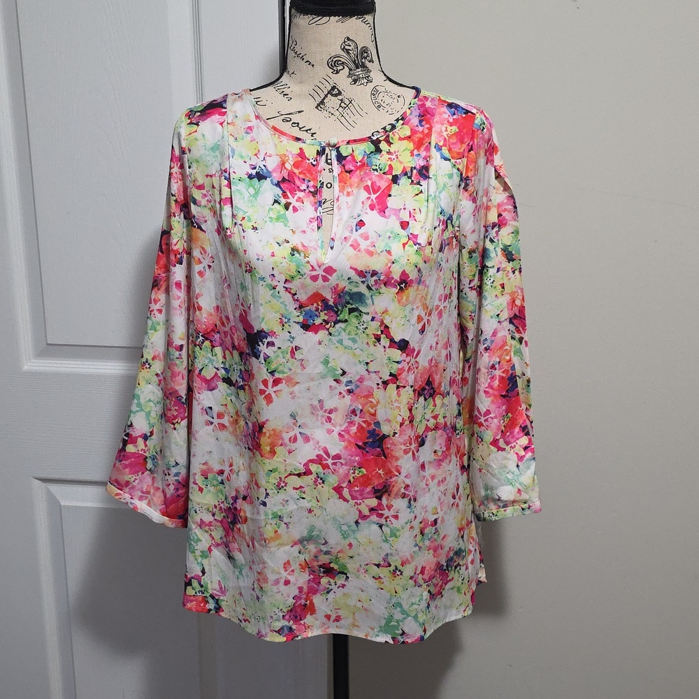 Catherine Malandrino Multicolor Maud Blouse Top Shirt Jardin C'est La Vie Small